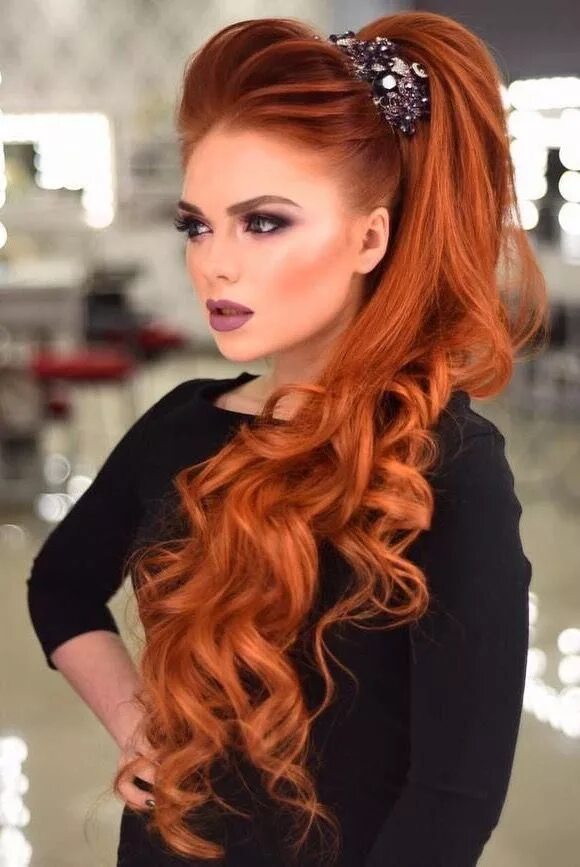 Прическа на рыжие волосы ❤ Redhead beauty ❤ #Skintips Redhead hairstyles, Long red hair, Beautiful red ha