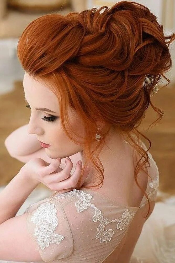 Прическа на рыжие волосы средней длины 30 Chic Looks With Elegant Wedding Hairstyles Elegant wedding hair, Unique weddi