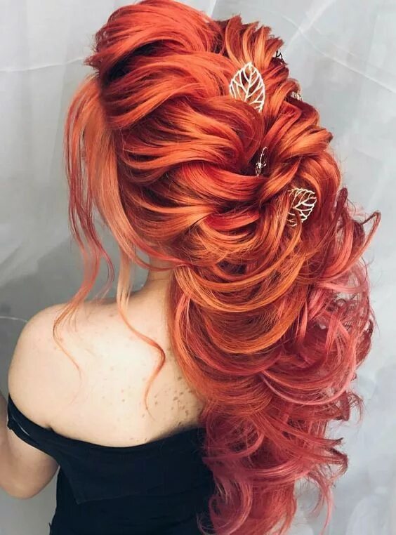 Прическа на рыжие волосы средней длины Pin by Rosalinda V. on Hair style.... Red hair color, Cool hairstyles, Cool hair