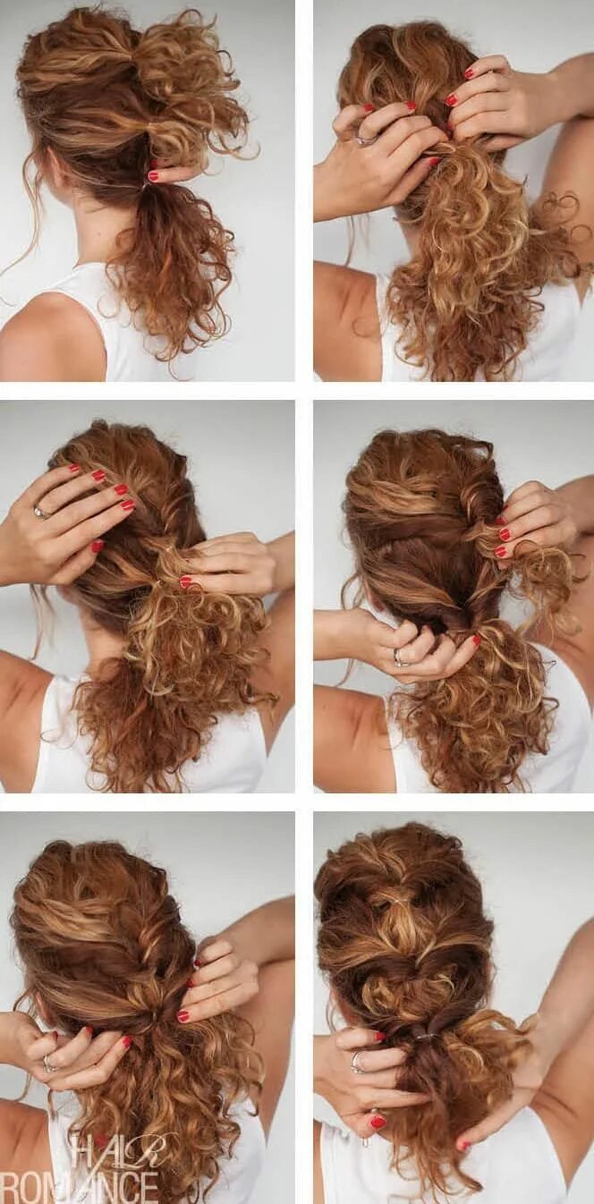 Прическа на средние кудрявые волосы простые Pin on Curly hairstyles