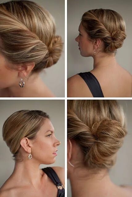 Прическа на средние повседневные Elegant French Twist Hairstyle with a Modern Twist