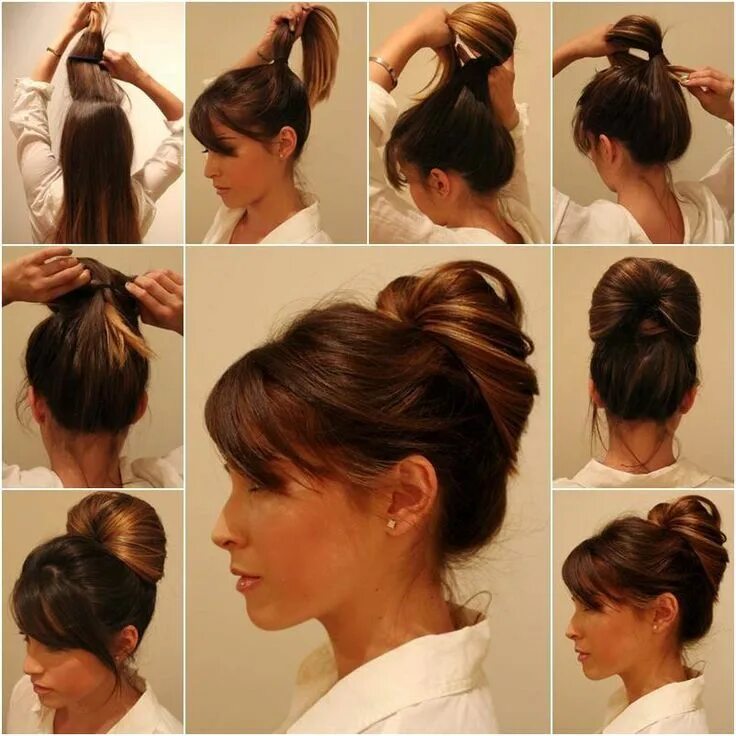 Прическа на средние руками в домашних Hair Style Insipiration Easy hair updos, Elegant hairstyles, Long hair styles