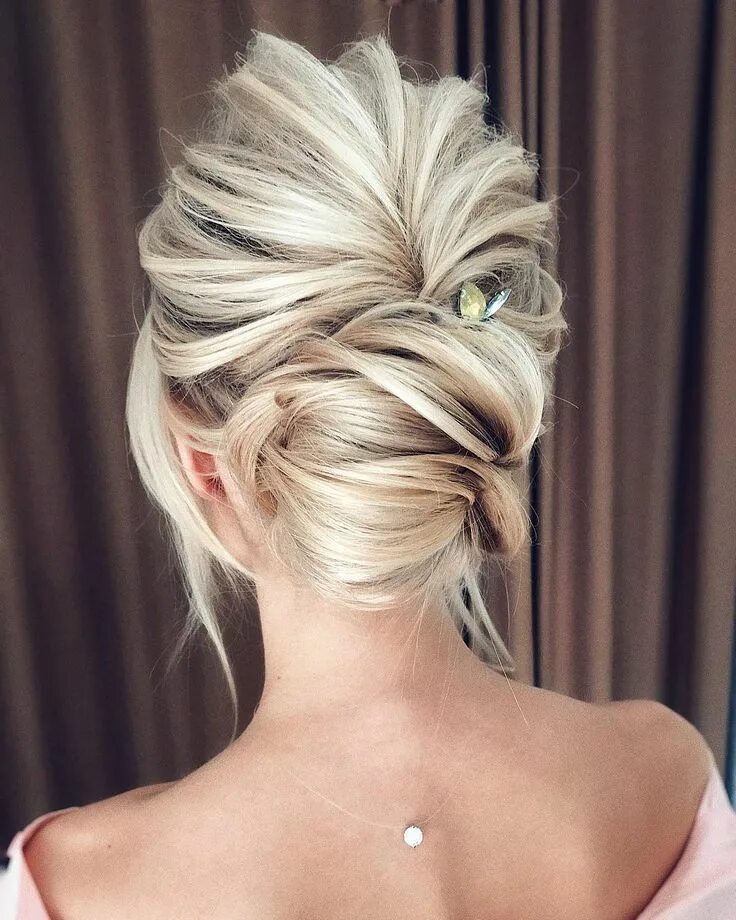 Прическа на средние светлые волосы Gorgeous Wedding Updo Hairstyle To Inspire You Medium length hair styles, Long h