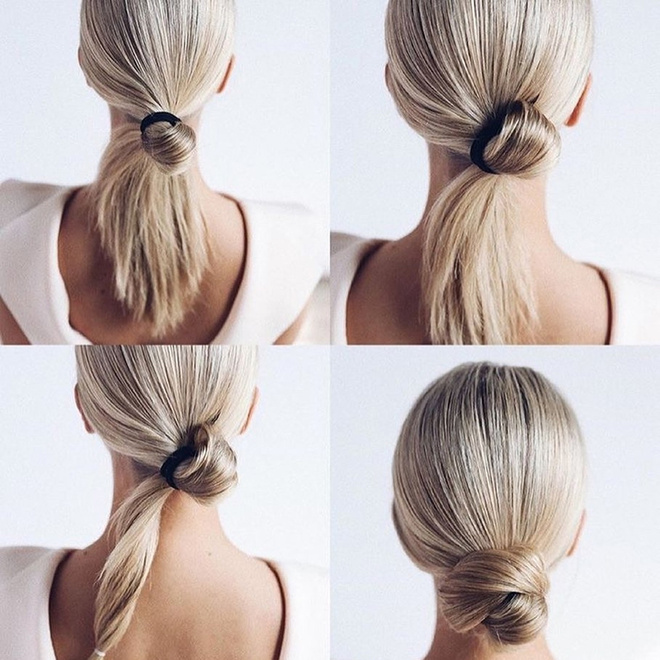 Peinado sencillo para cabello corto Chignon hair, Updo hairstyles tutorials, Hai