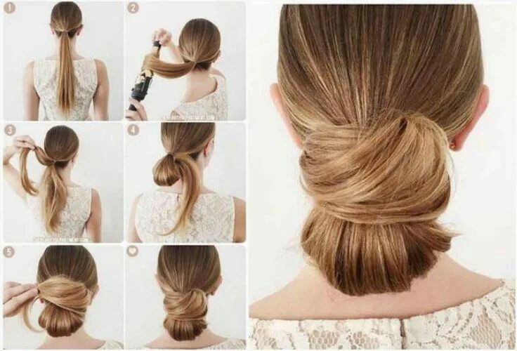 Прическа на средние волосы быстро фото bollo clásico de moda. Long hair styles, Trendy short hair styles, Peinados hair