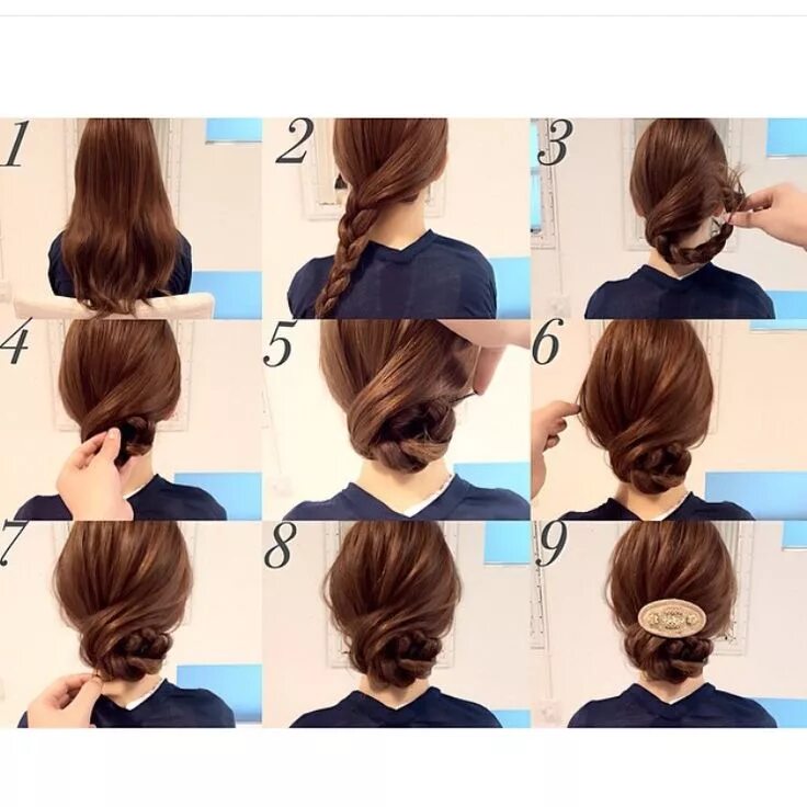 Прическа на средние волосы быстро пошагово Pin by snork on hair Hair arrange, Hair tutorial, Hair updos tutorials