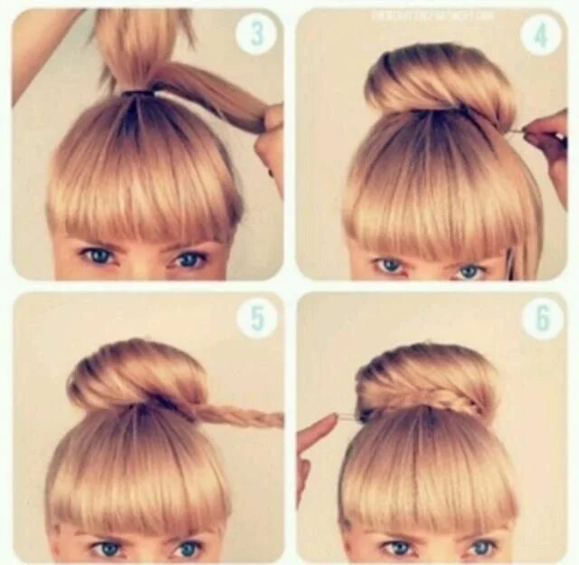 Прическа на средние волосы быстро ребенку Step by step bun style Hair styles, Hair hacks, Long hair styles