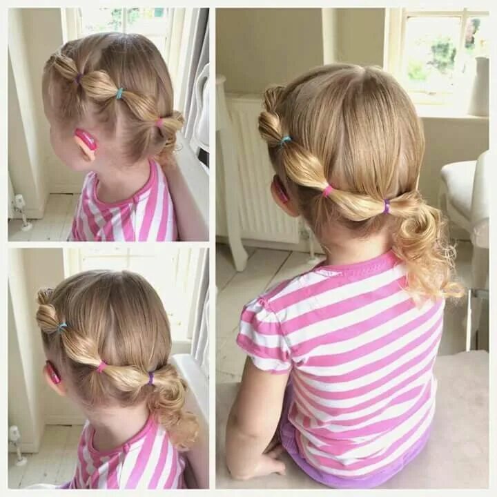 Прическа на средние волосы быстро ребенку Pin by Kenzie McPherson on Peinados Kids hairstyles, Little girl hairstyles, Gir