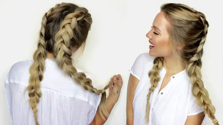 Прическа на средние волосы две косички Pin by Life is love on #BraidsWorld Braids with extensions, Boxer braids, French