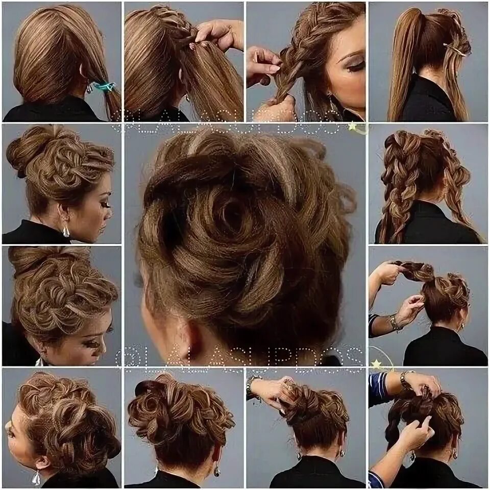 Прическа на средние волосы фото пошагово Comments in Topic Braids for short hair, Hair tutorial, Hair styles