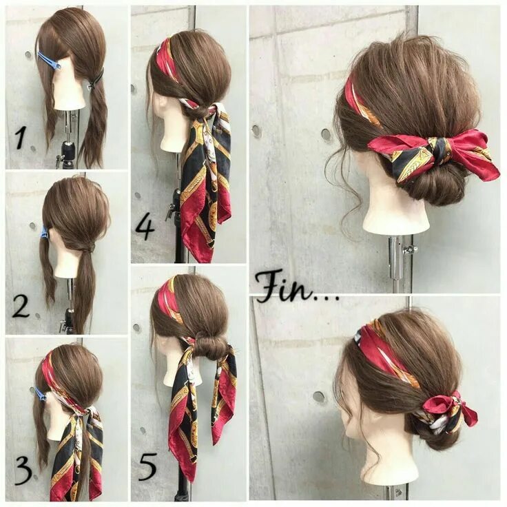 Прическа на средние волосы лентой Pin by Eunise Gomez on Hair Hair bun tutorial, Hair tutorial, Hair hacks