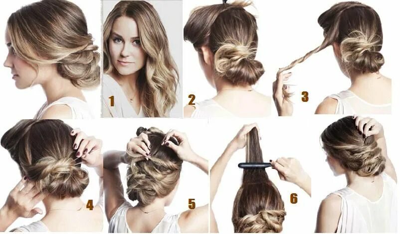 Прическа на средние волосы на ночь Coiffure simple et rapide Photo coiffure simple - coupe cheveux simple Party hai