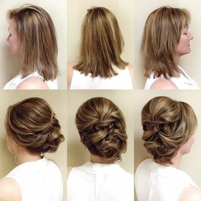 Прическа на средние волосы на улицу Pin en Hair Peinados boda pelo corto, Peinados fiesta pelo corto, Peinado de fie