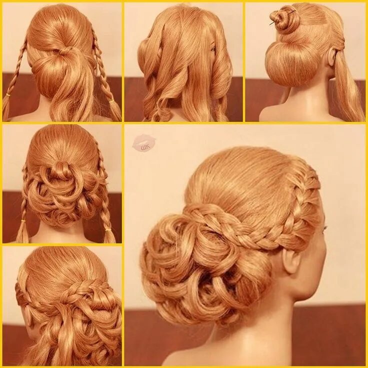 Прическа на средние волосы по шагово Pin by CREATIVE CUTS app by Giorgos A on Hairstyles for Women Evening hairstyles