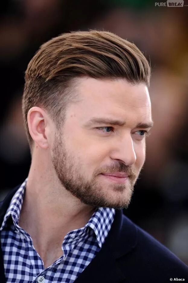 Прическа на средние волосы зачес назад Coupe De Cheveux Justin Timberlake Mens hairstyles undercut, Taper haircut men, 