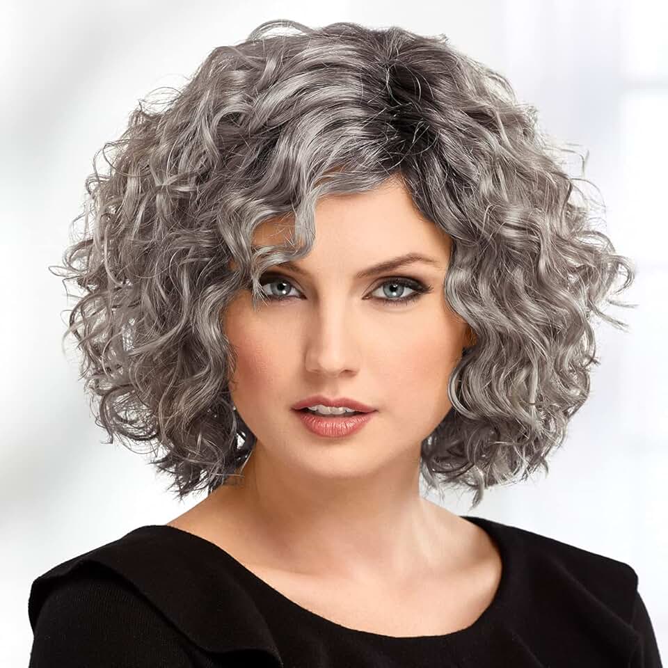 Прическа на средний химический волос Amazon.com: Paula Young Wigs Short