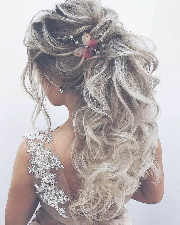 Прическа на свадьбу 2024 на длинные Pin on wedding hairstyles bride