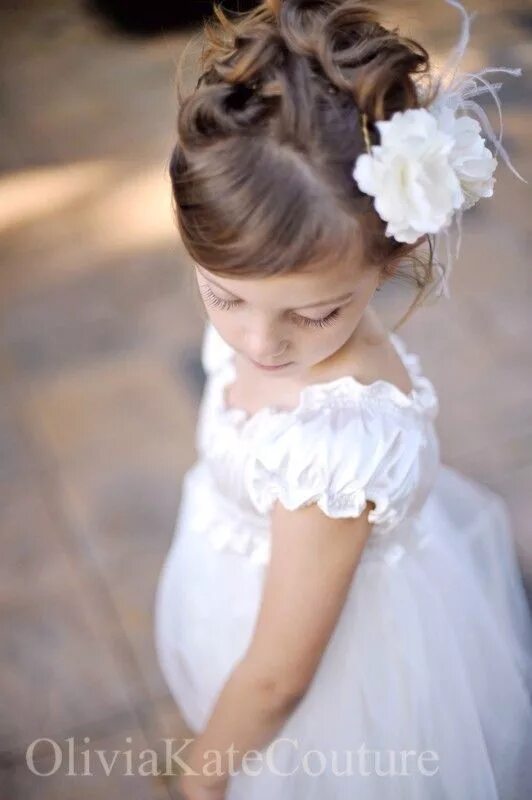 Прическа на свадьбу девочкам 11 лет Ivory Flower Girl Dresses, Flower Girl Tulle Dress, Baby Wedding Dress, Toddler 