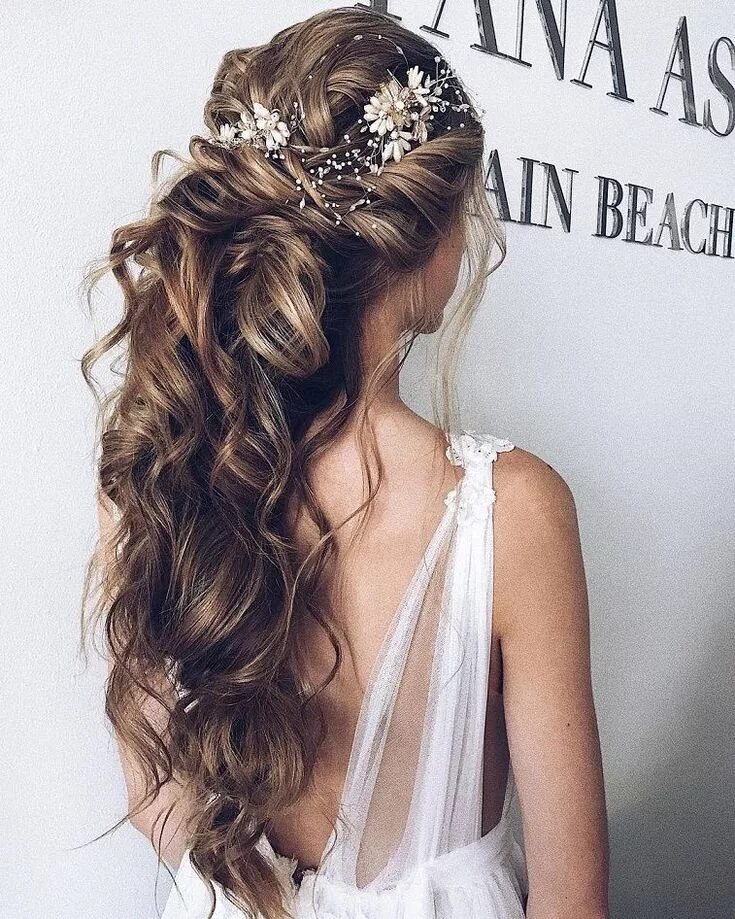 Прическа на свадьбу длинные волосы распущенные 100 Gorgeous Wedding Hair From Ceremony To Reception Bride hairstyles, Long hair