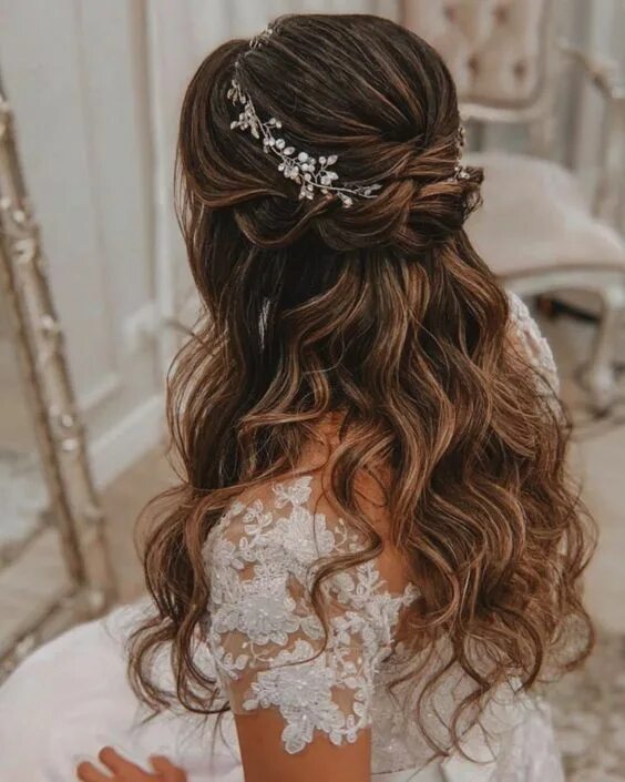 Прическа на свадьбу длинные волосы распущенные Stunning Wedding Hairstyles For The Elegant Bride - Page 3 of 50 - SooPush Weddi