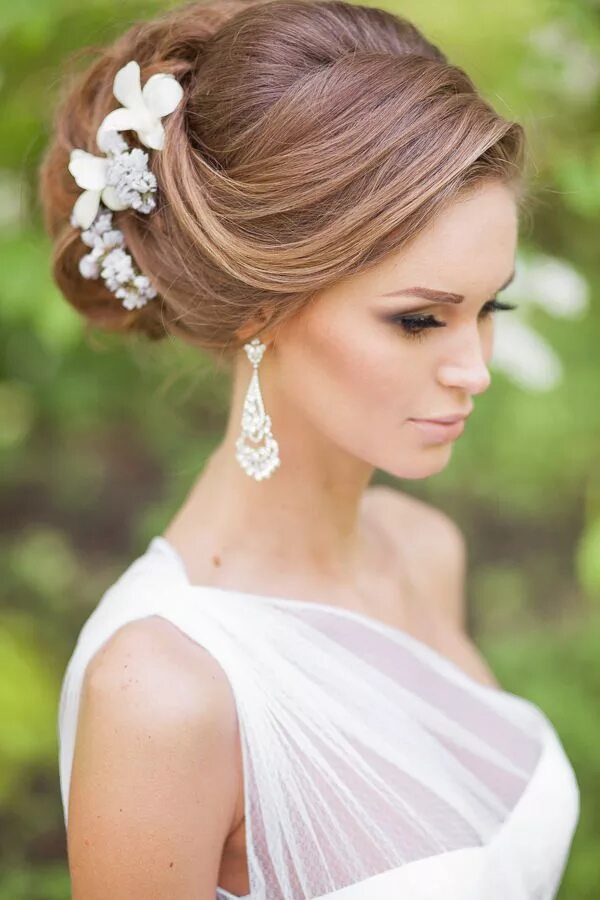 Прическа на свадьбу фото 26 Perfect Wedding Hairstyles with Glam Estilos de peinado para boda, Peinado de