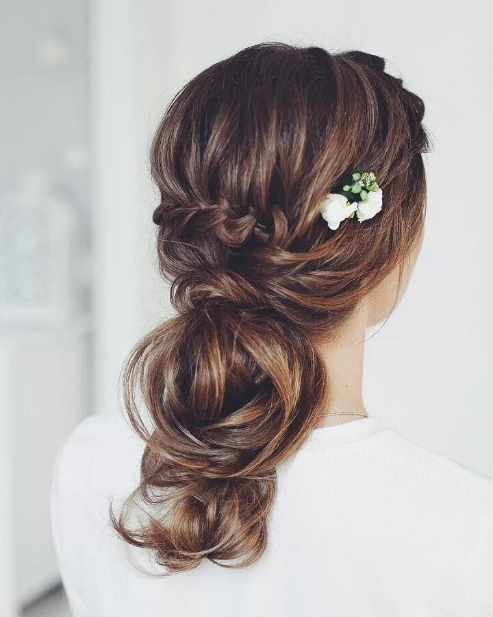 Прическа на свадьбу гостье на длинные Pretty Braided Wedding Hairstyle to Inspire You Cabelo, Cabelo de noiva, Pentead