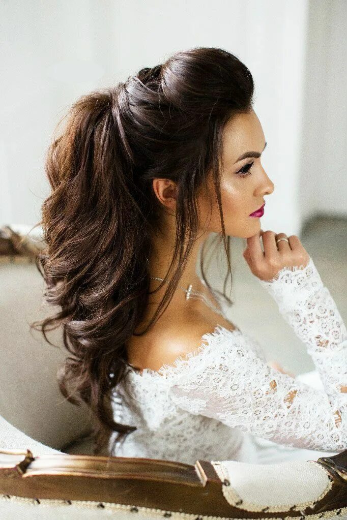 Прическа на свадьбу на длинные волосы 21 Best Wedding Hairstyles Pictures - Beautyholo Cô dâu, Tóc cô dâu