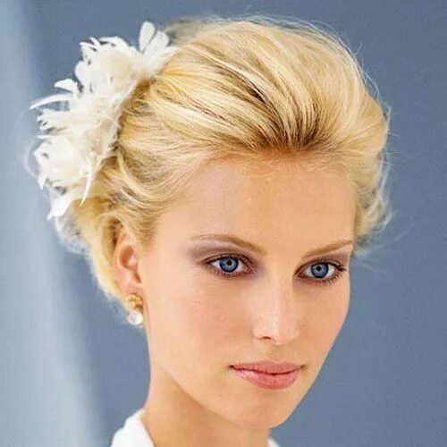 Прическа на свадьбу на короткие Ideal Wedding Hairstyles and Makeup Ideas for Blondes - Pretty Designs Short wed