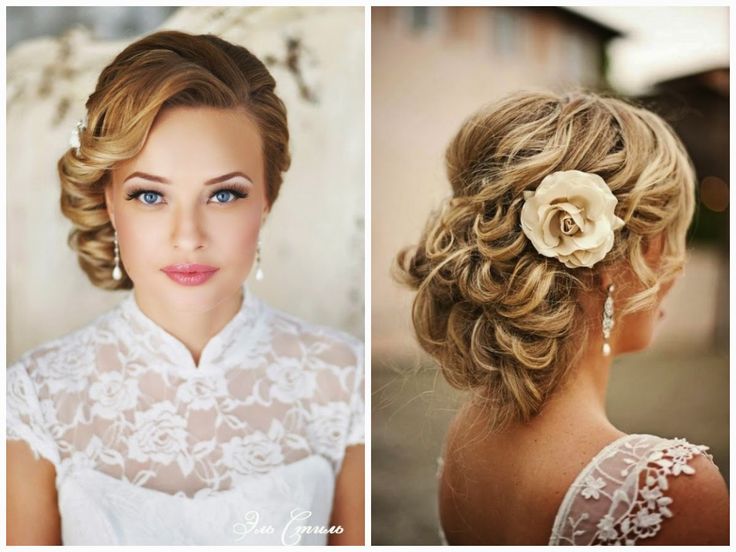 Прическа на свадьбу на средние włosy do zabudowanej sukienki ślubnej Elegant wedding hair, Wedding hair inspira