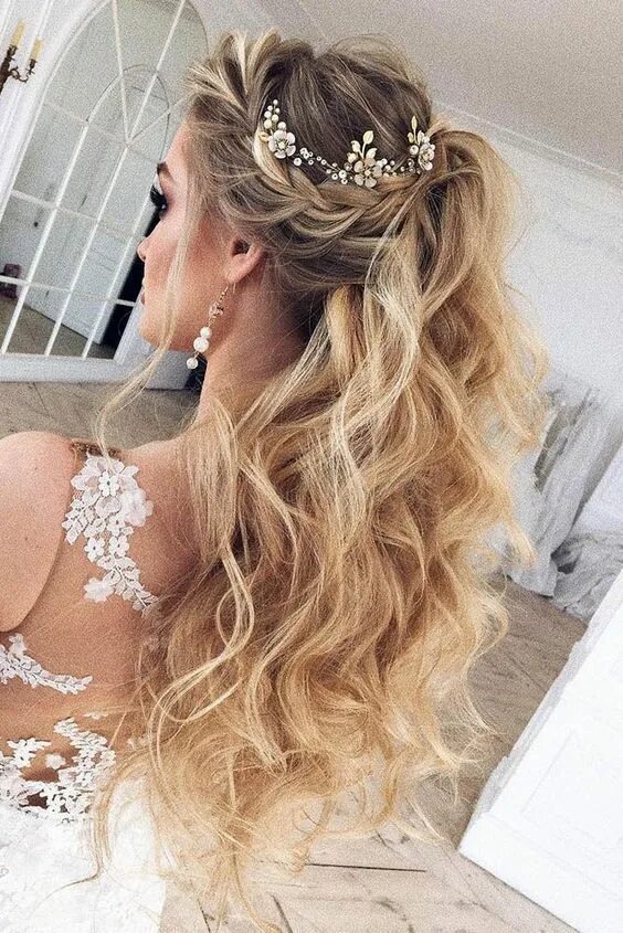 Прическа на свадьбу распущенные волосы Stunning Wedding Hairstyles For The Elegant Bride Page 4 of 50 SooPush Long hair