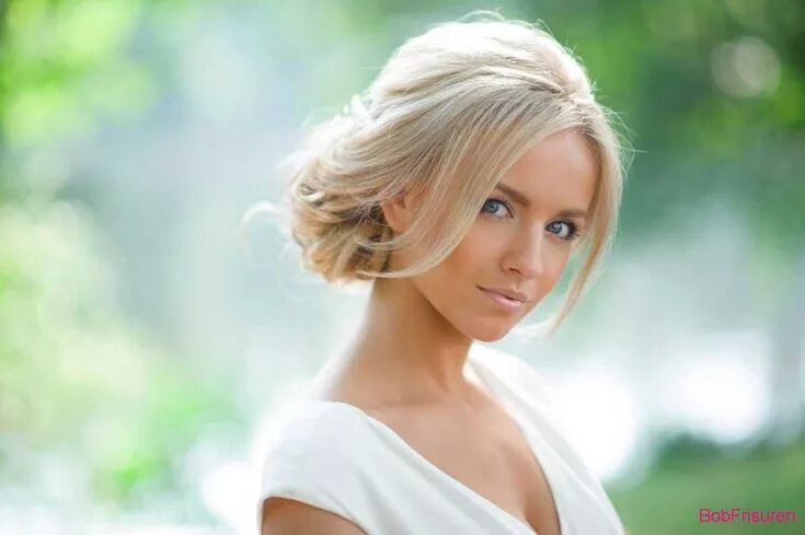 Прическа на светлые волосы средней длины hochzeitsfrisuren-lange-haare-offen-2017 Short wedding hair, Long hair styles, H