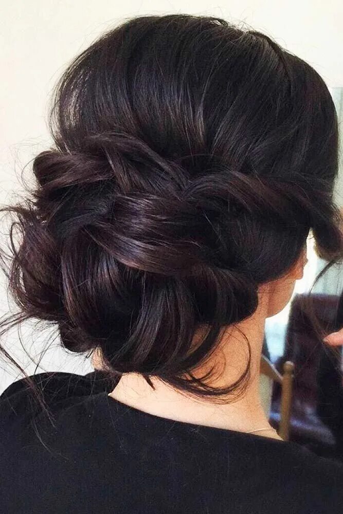 Прическа на темные волосы средней длины 45 Trendy Updo Hairstyles For You To Try Wedding hairstyles, Medium hair styles,