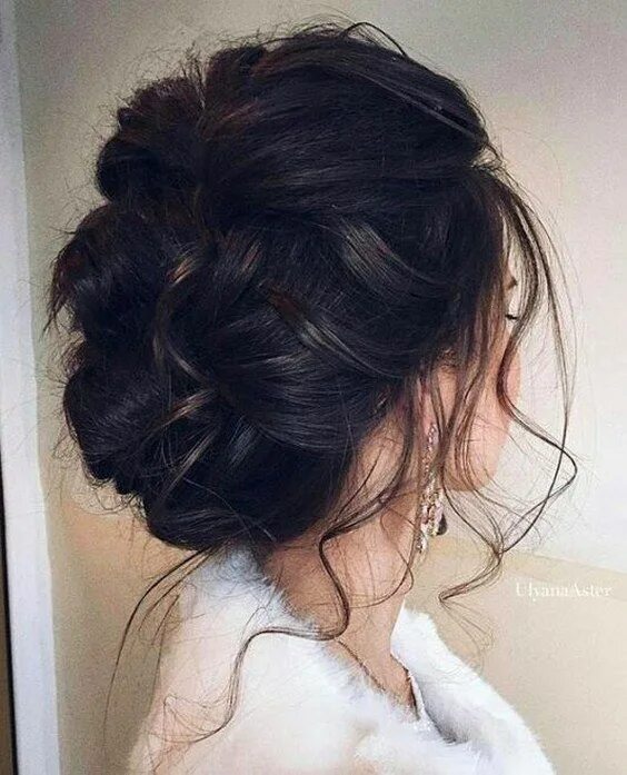 Прическа на темные волосы средней длины ❤ 80 Most-Pinned Beautiful Wedding Updos Like No Other - Hi Miss Puff Hair style