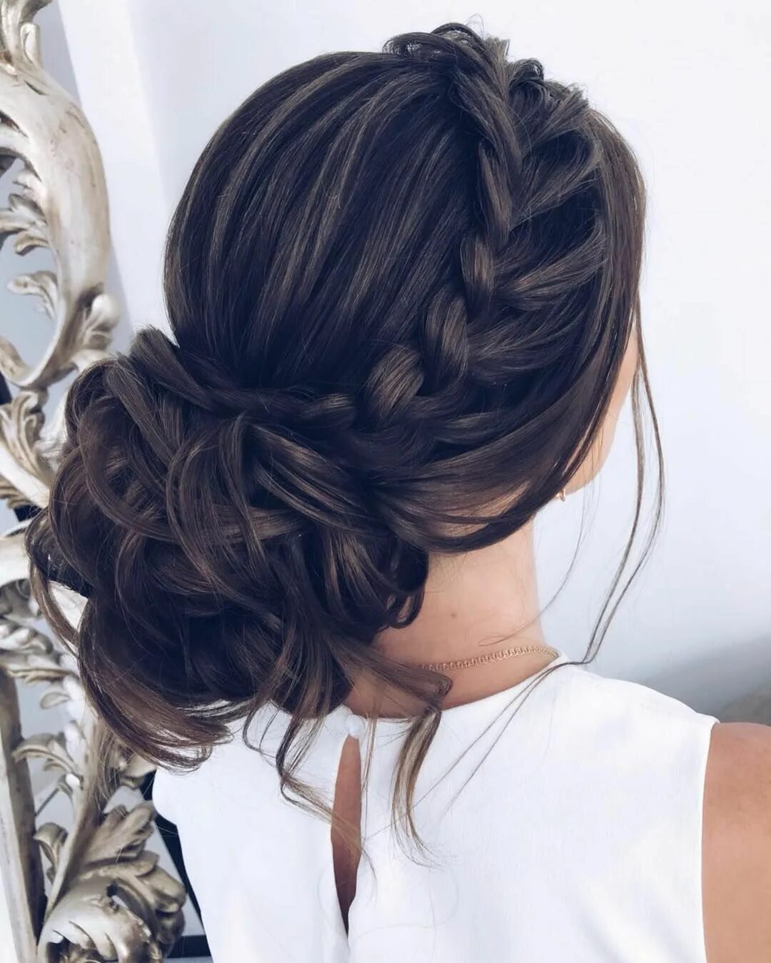 Прическа на темные волосы средней длины 34 Gorgeous Trendy Wedding #Hairstyles for #LongHair Trendy wedding hairstyles, 