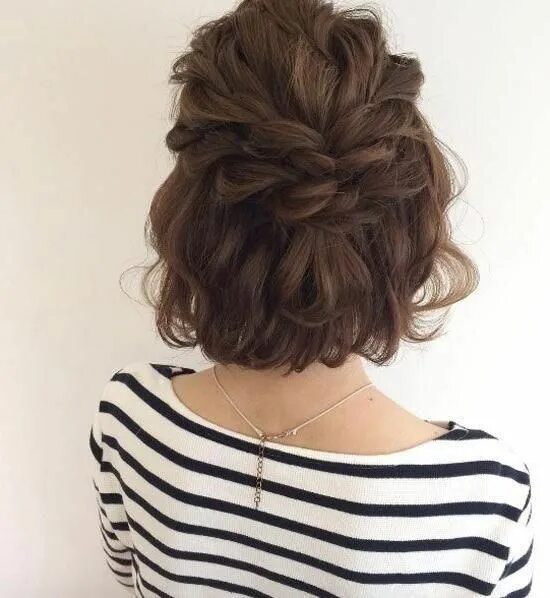 Прическа на волосы до плечей Lovely wedding hairstyles inspiration for short hair If you should be see. Peina