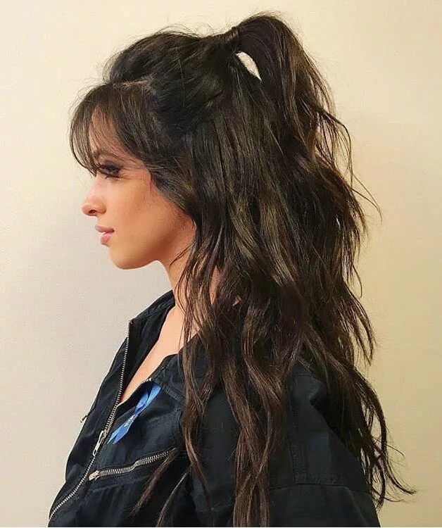 Прическа на волосы с челкой шторкой Camila cabello Cabello hair, Hair beauty, Hair styles