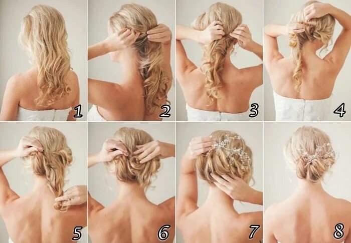 Прическа на волосы средней длины своими руками Plus de 100 idées de coiffure de mariage pour cheveux longs super tendance en 20