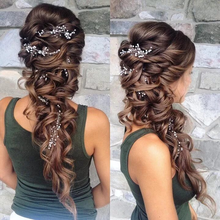 Прическа на выпускной 9 класс длинные hairstyle ideas, hairstyle for long hair , bridal hairstyle ,wedding hairstyle G