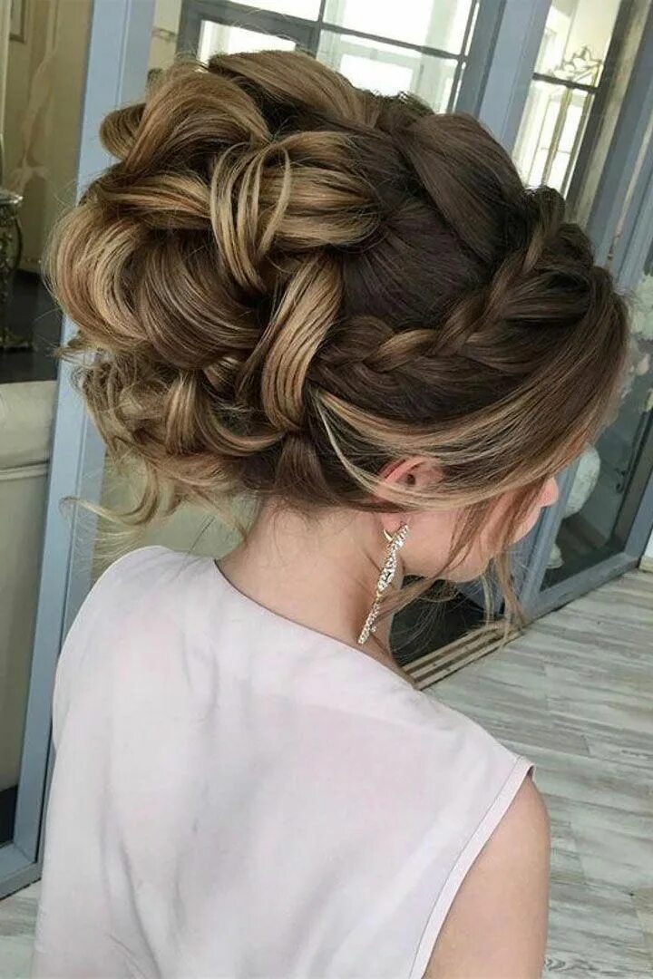 Прическа на выпускной на средние фото Braid with messy updo Hairstyle That You’ll Love Wedding Hairstyle Easy updo hai