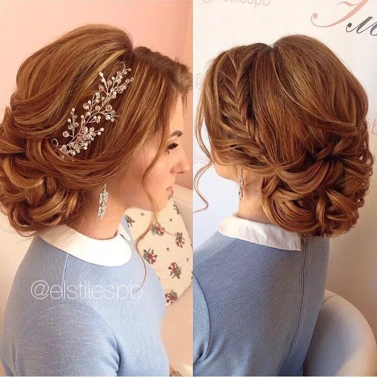 Прическа на выпускной на средние волосы Instagram photo by ELSTILE ✨ ЭльСтиль * Oct 19, 2015 at 5:08am UTC Cool hairstyl