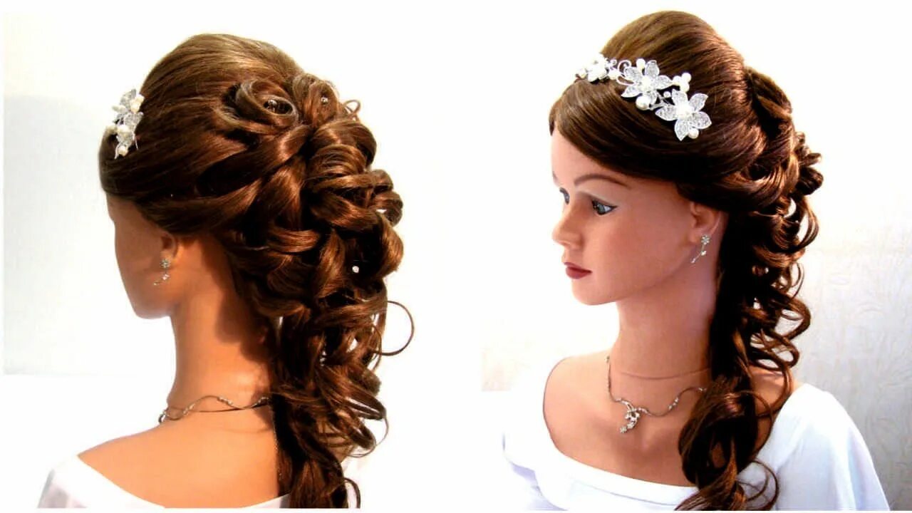 Прическа на выпускной школы длинные Прическа на выпускной,свадебная прическа. Wedding prom hairstyle Hair - Styles P