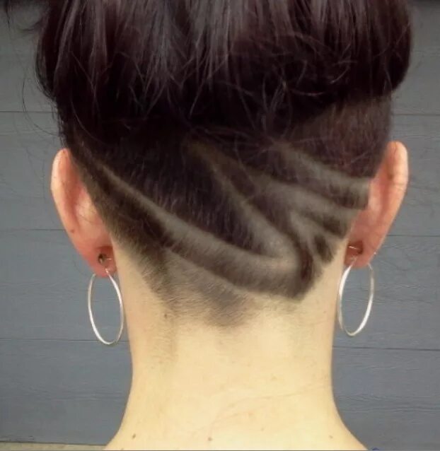 Прическа на затылке фото Hair tattoos, Undercut long hair, Undercut designs