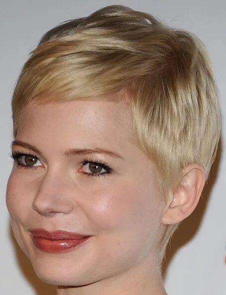 Прическа на жидкие волосы короткие женские Michelle Williams Pixie Pixie haircut for round faces, Short hair styles, Hair c