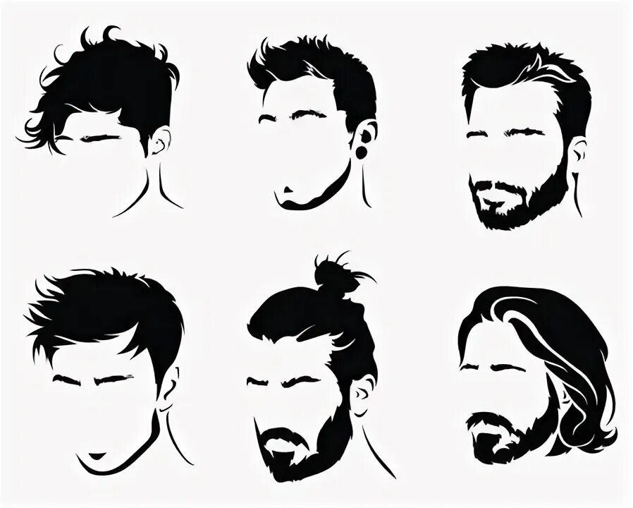 Прическа набор мужская Man Hair Vector Зображення - огляд 286,384 Стокові фото, векторні зображення й в