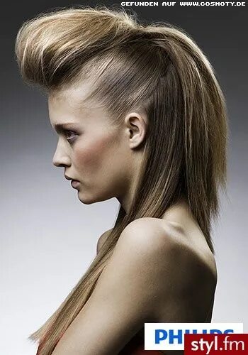 Прическа начес женская irokez-damski Quiff hairstyles, Long hair styles, Womens hairstyles