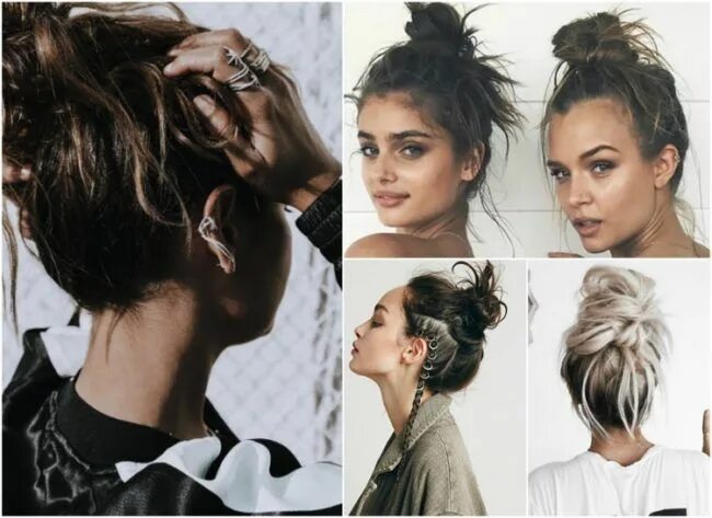 Прическа небрежный пучок как сделать Sommer Frisuren octopus-bun-trend