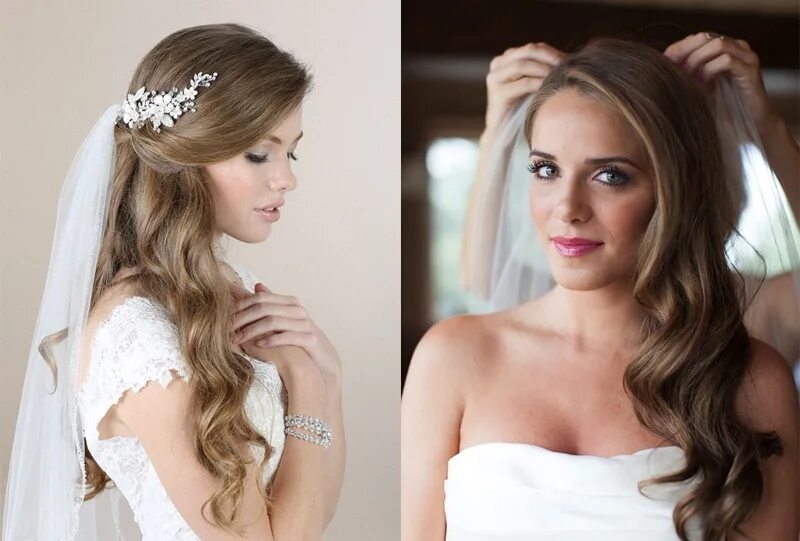 Pin by Ashley Green on Wedding Bridal hair down, Bridal hair and makeup, Wedding