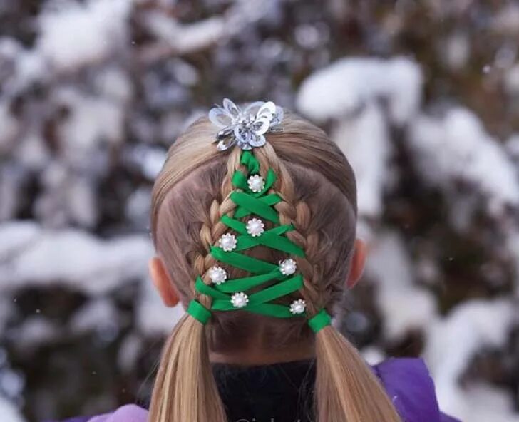 Прическа новый год длинные волосы 10+ Of The Most Creative Christmas Hairstyles Ever