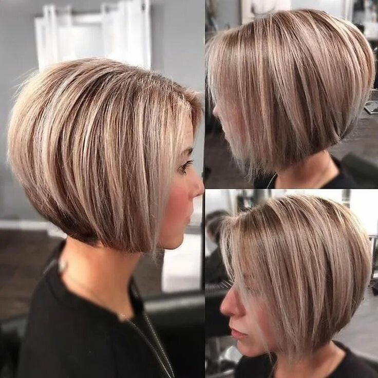 Прическа окрашивание каре Красивые прически, стрижки - Фото OK.RU Modern short hairstyles, Bob hairstyles 