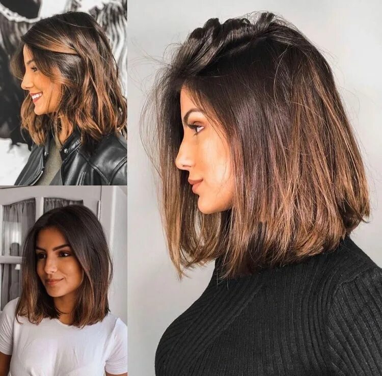 Прическа окрашивание на средние волосы Pin on Corte de cabelo Medium hair cuts, Haircut for thick hair, Short hair styl